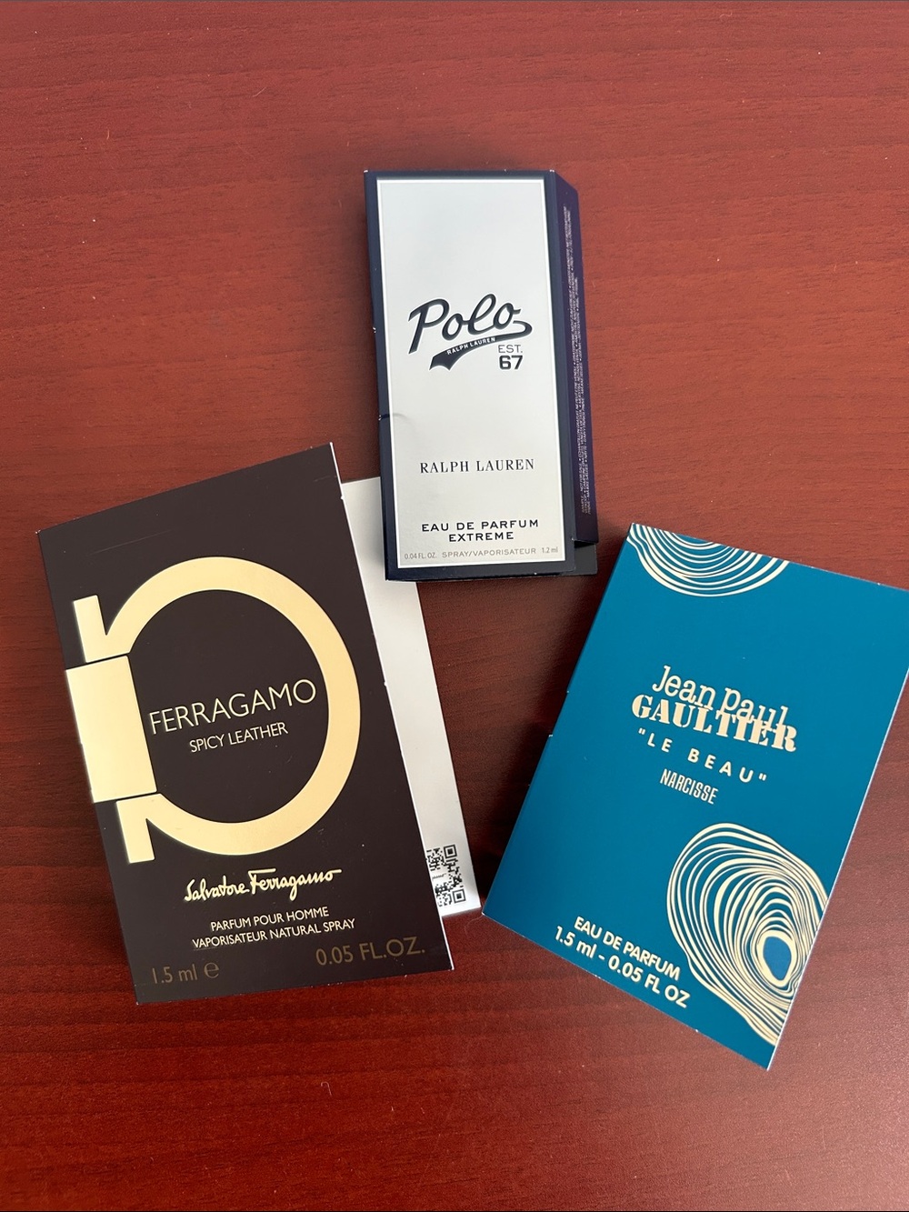 3 pieces men’s samples spray